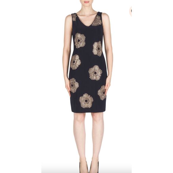 Joseph Ribkoff Studded Dress in Midnight Blue 10 - Picture 1 of 8